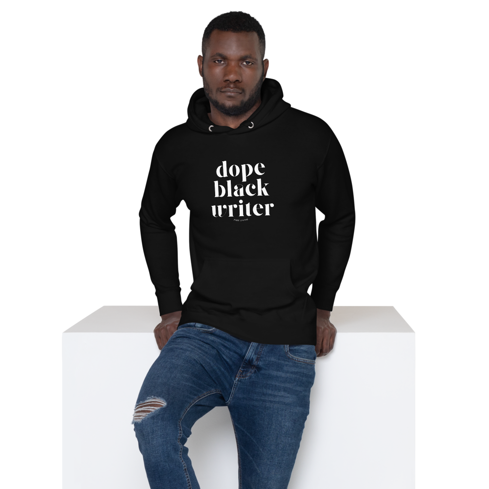 Black hoodie with writing sales