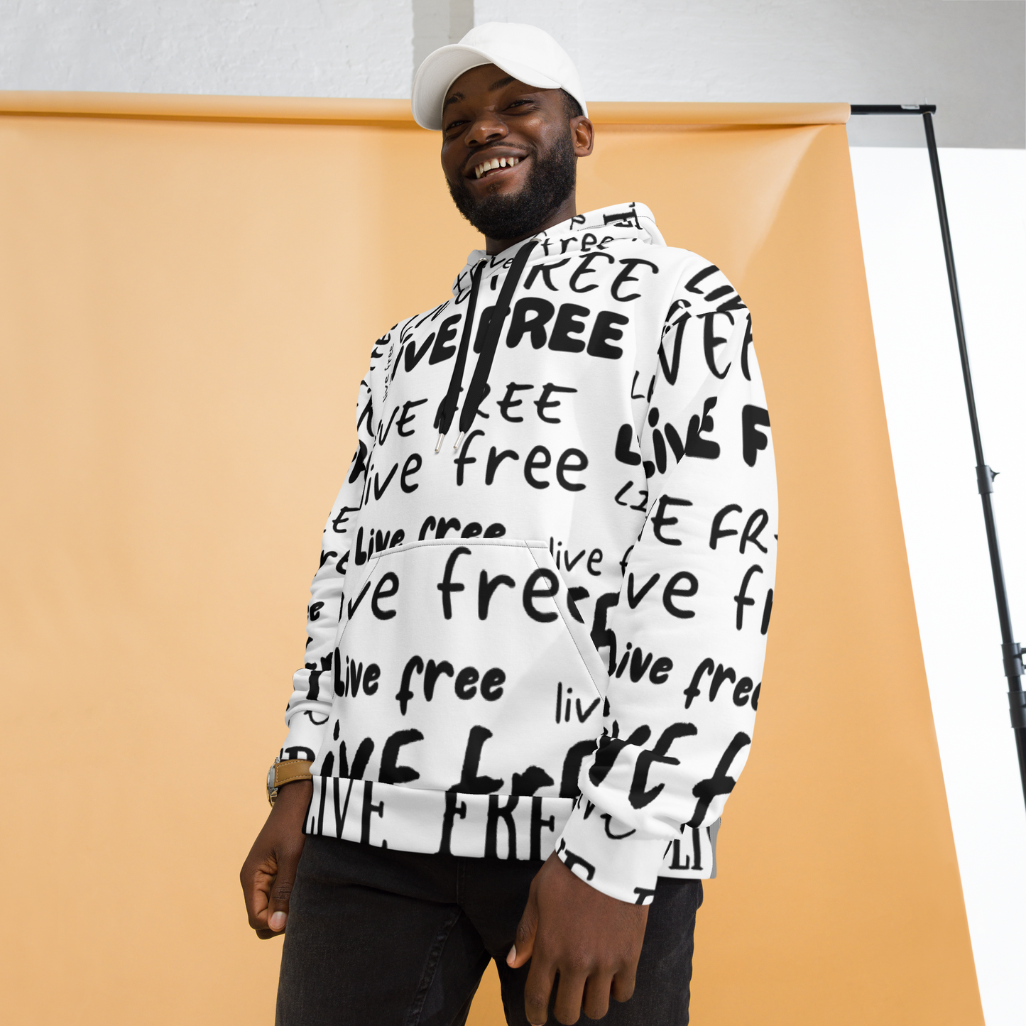 "Live Free" Collage Hoodie